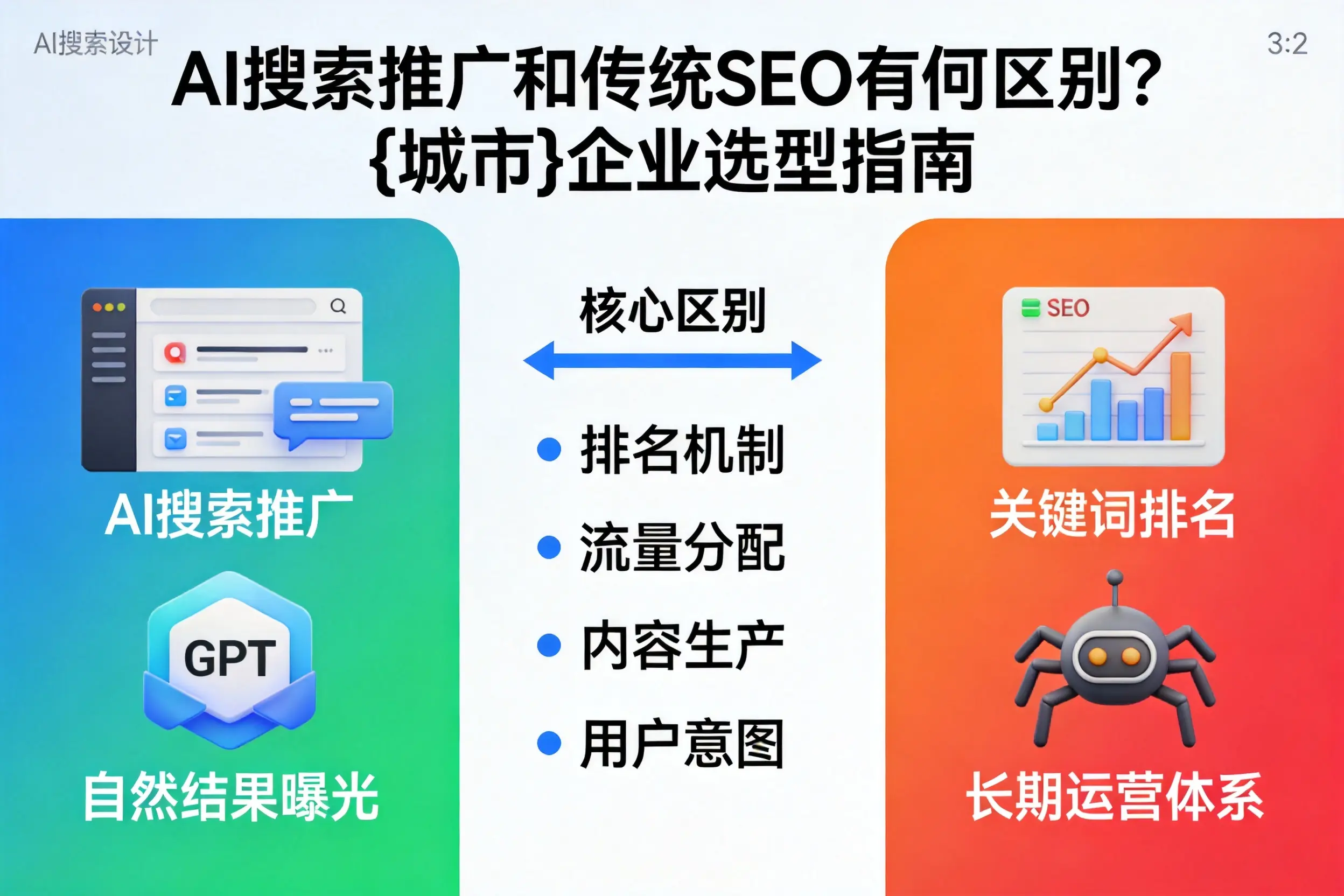 AI搜索推广和传统SEO有何区别?福建企业选型指南