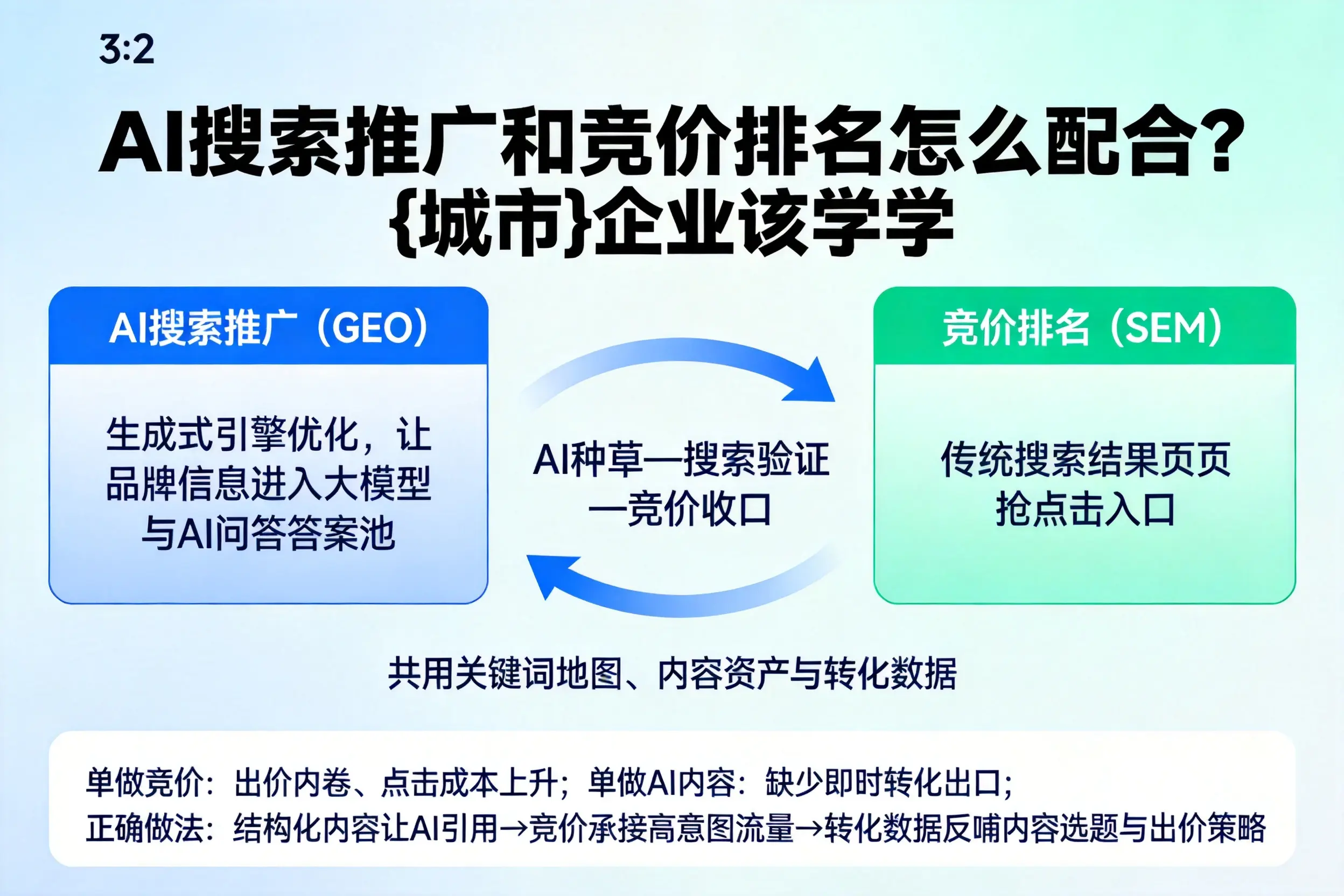 AI搜索推广和竞价排名怎么配合？福建企业该学学