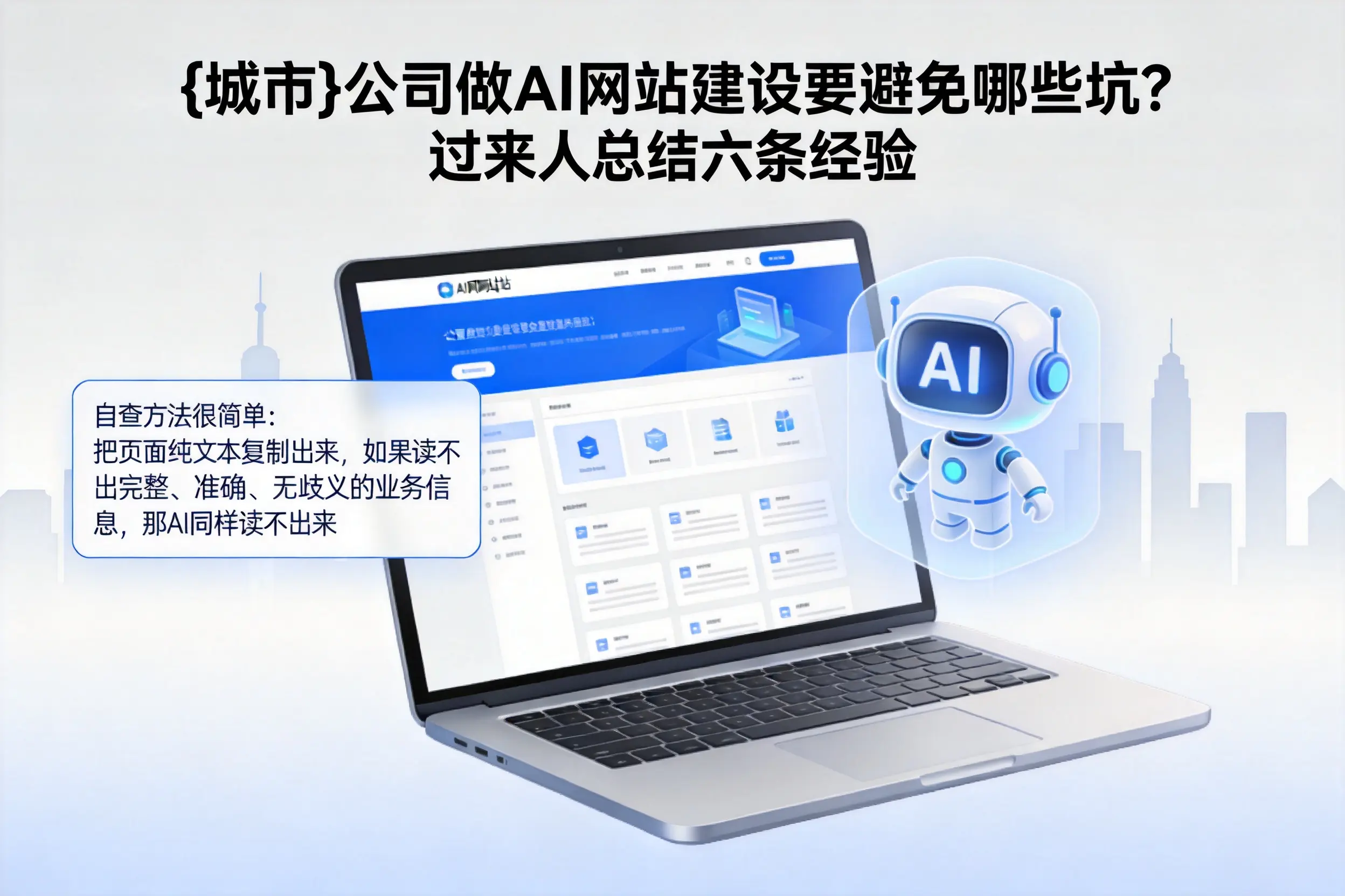 福建公司做AI网站建设要避免哪些坑？过来人总结六条经验