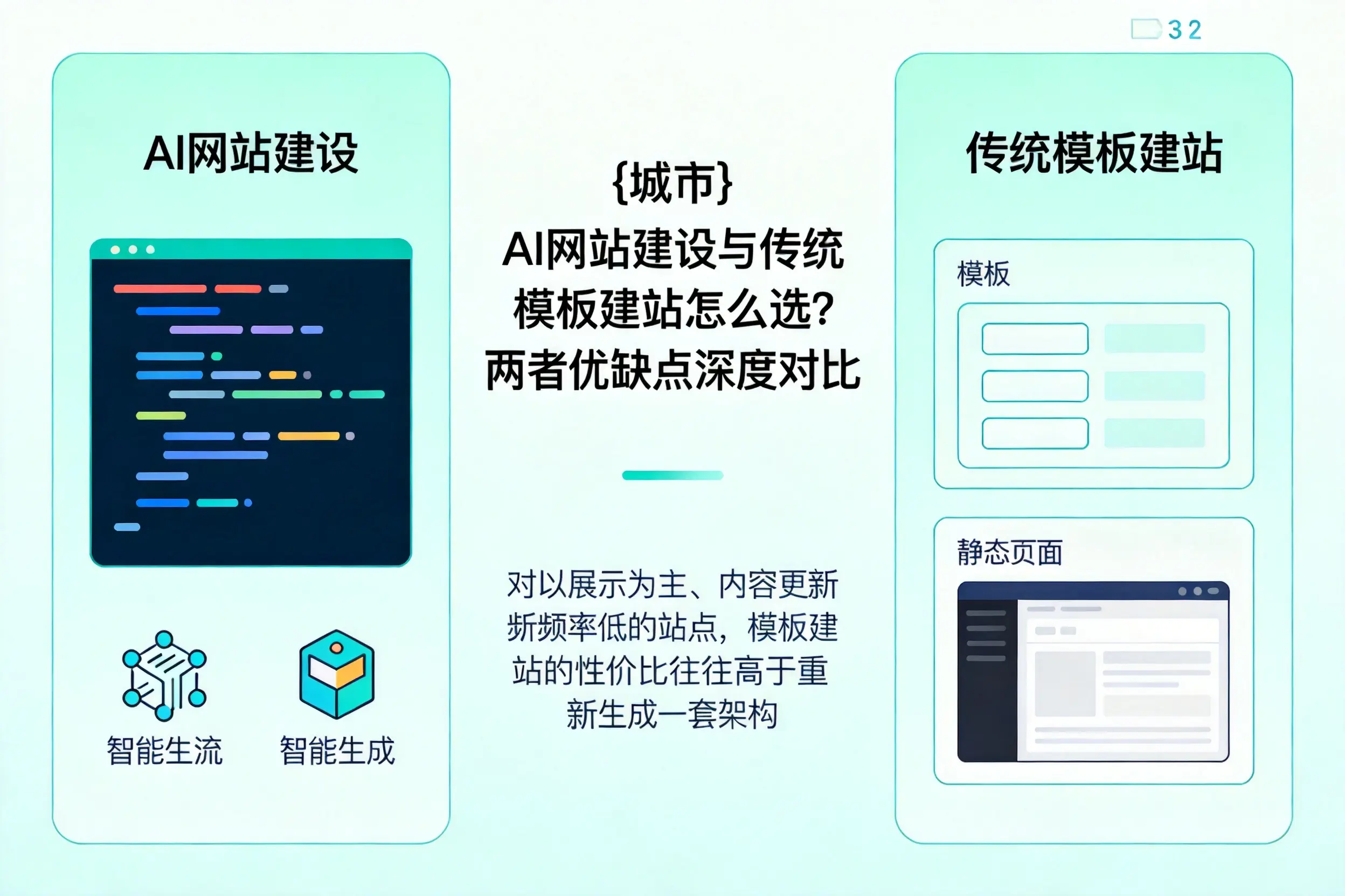 福建AI网站建设与传统模板建站怎么选？两者优缺点深度对比