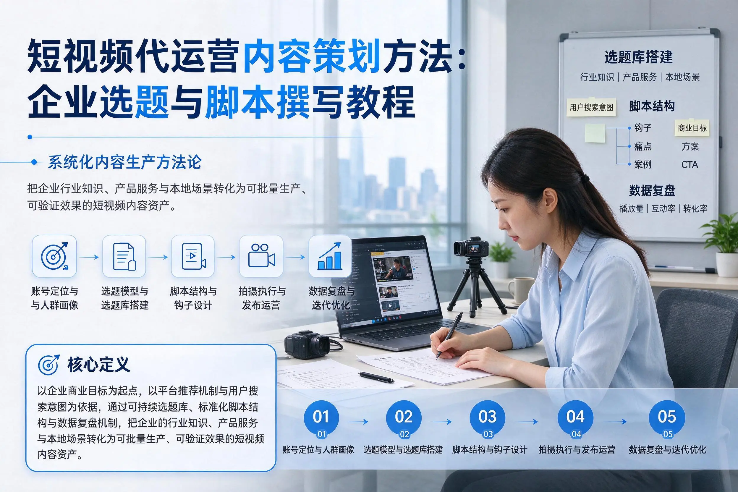 短视频代运营内容策划方法：福建企业选题与脚本撰写教程