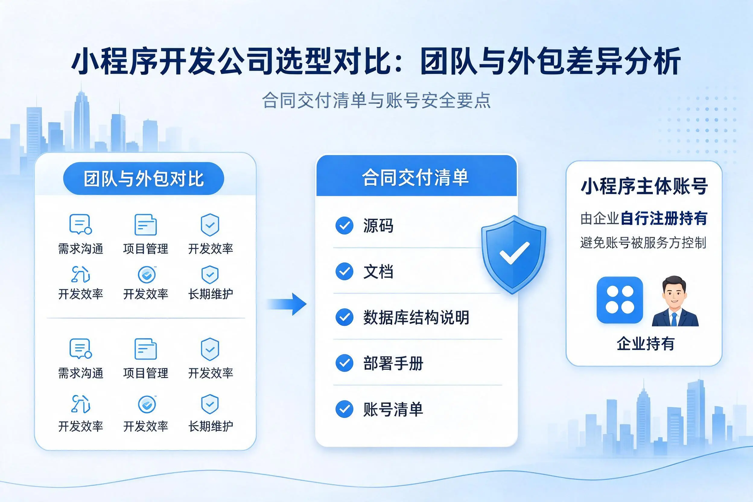 福建小程序开发公司选型对比：团队与外包差异分析