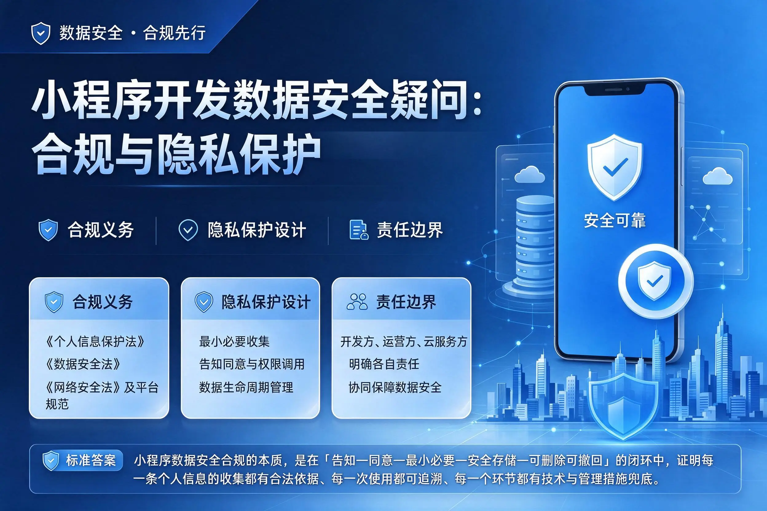 福建小程序开发数据安全疑问：合规与隐私保护