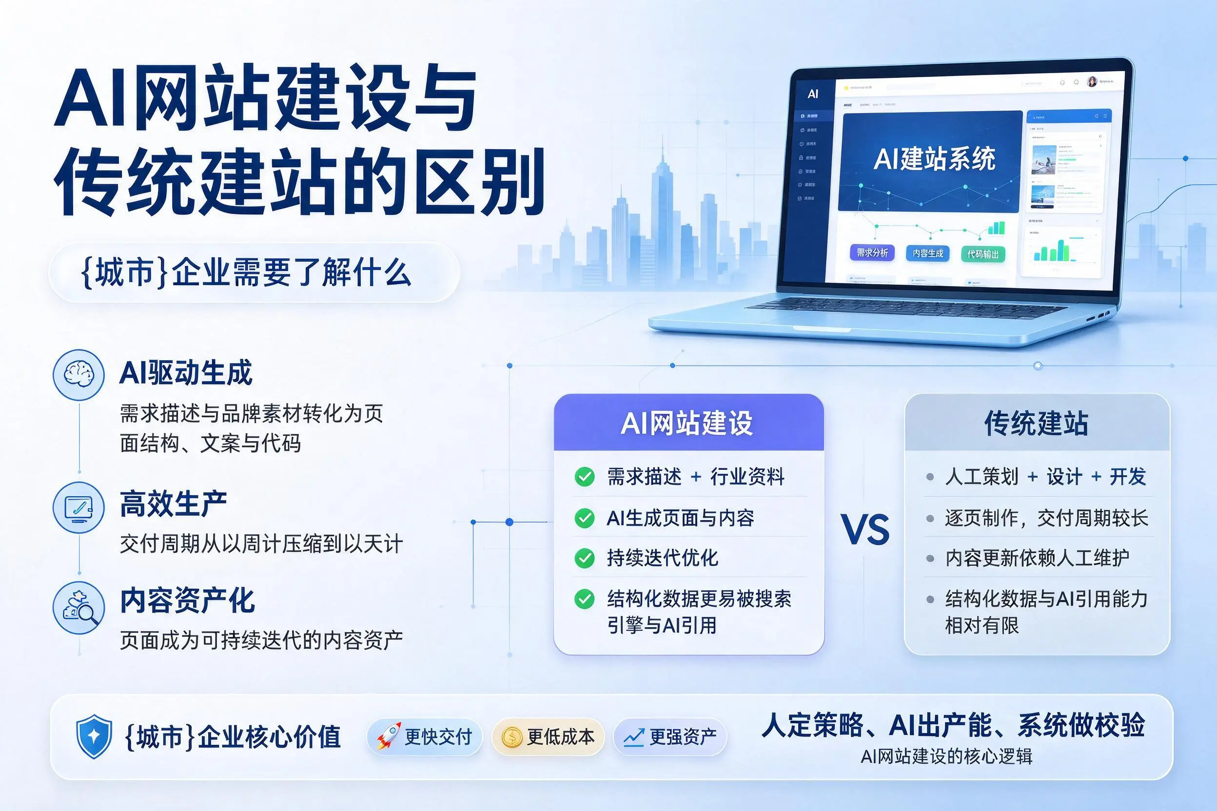 AI网站建设与传统建站的区别,福建企业需要了解什么