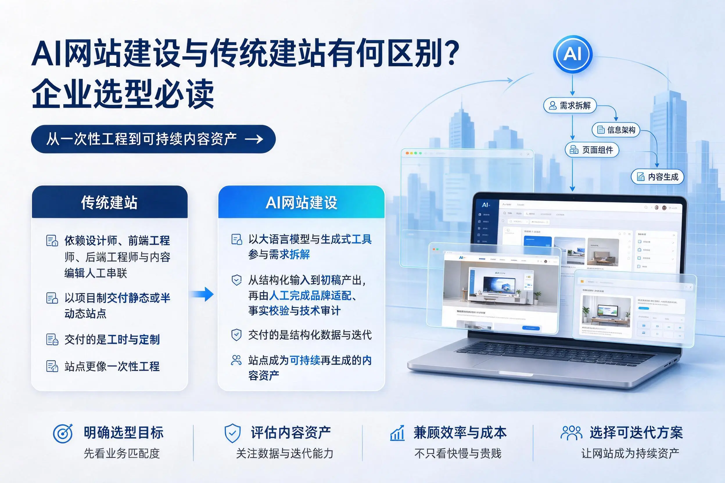 AI网站建设与传统建站有何区别？福建企业选型必读