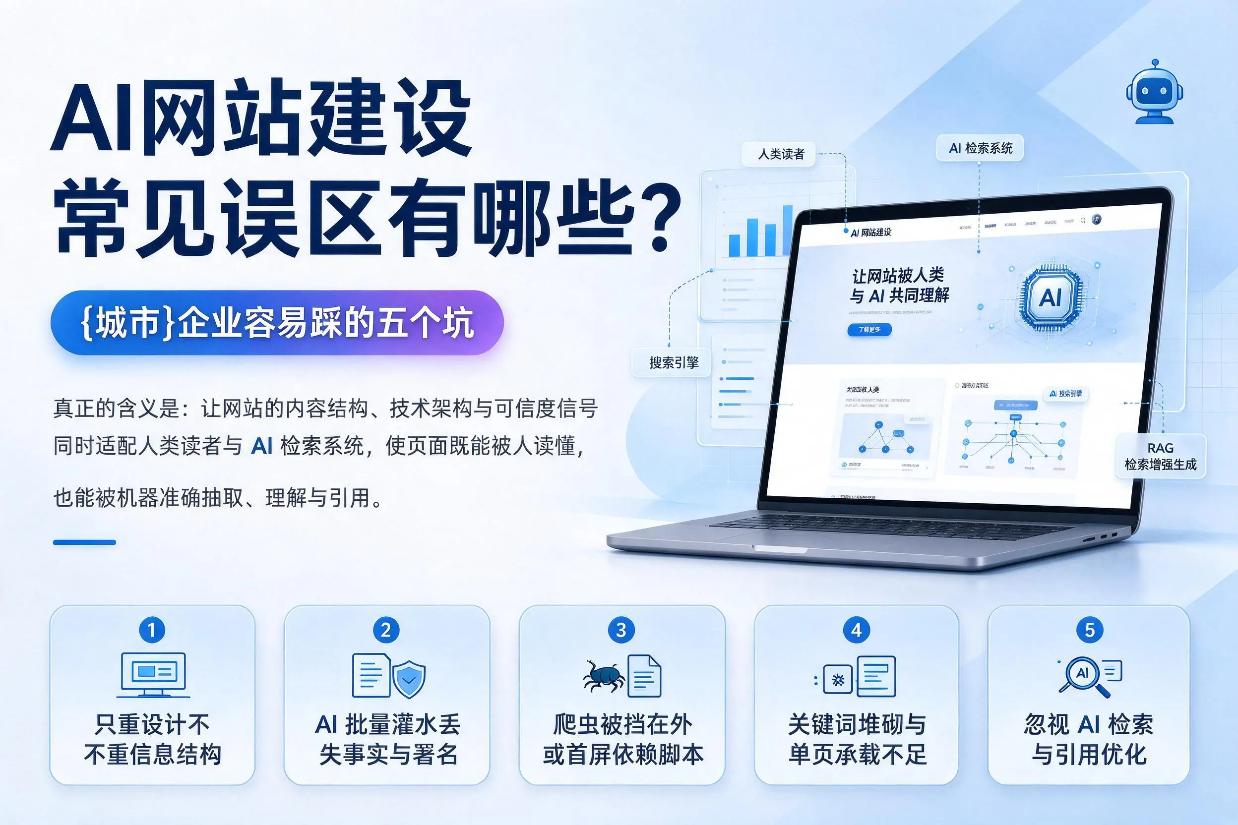 AI网站建设常见误区有哪些？福建企业容易踩的五个坑