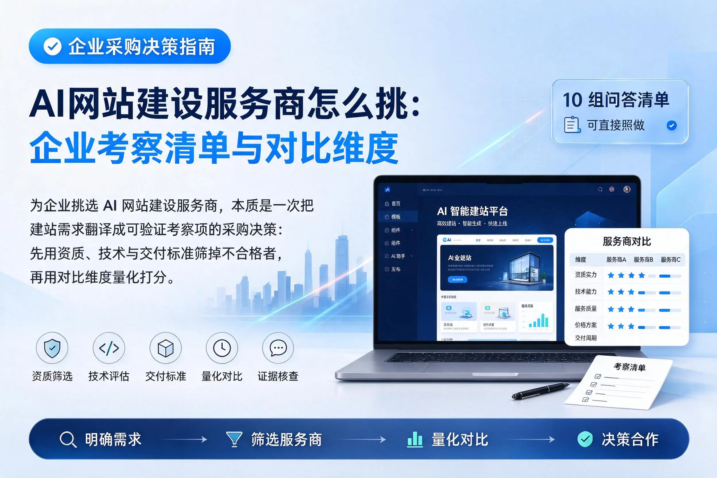 AI网站建设服务商怎么挑：福建企业考察清单与对比维度