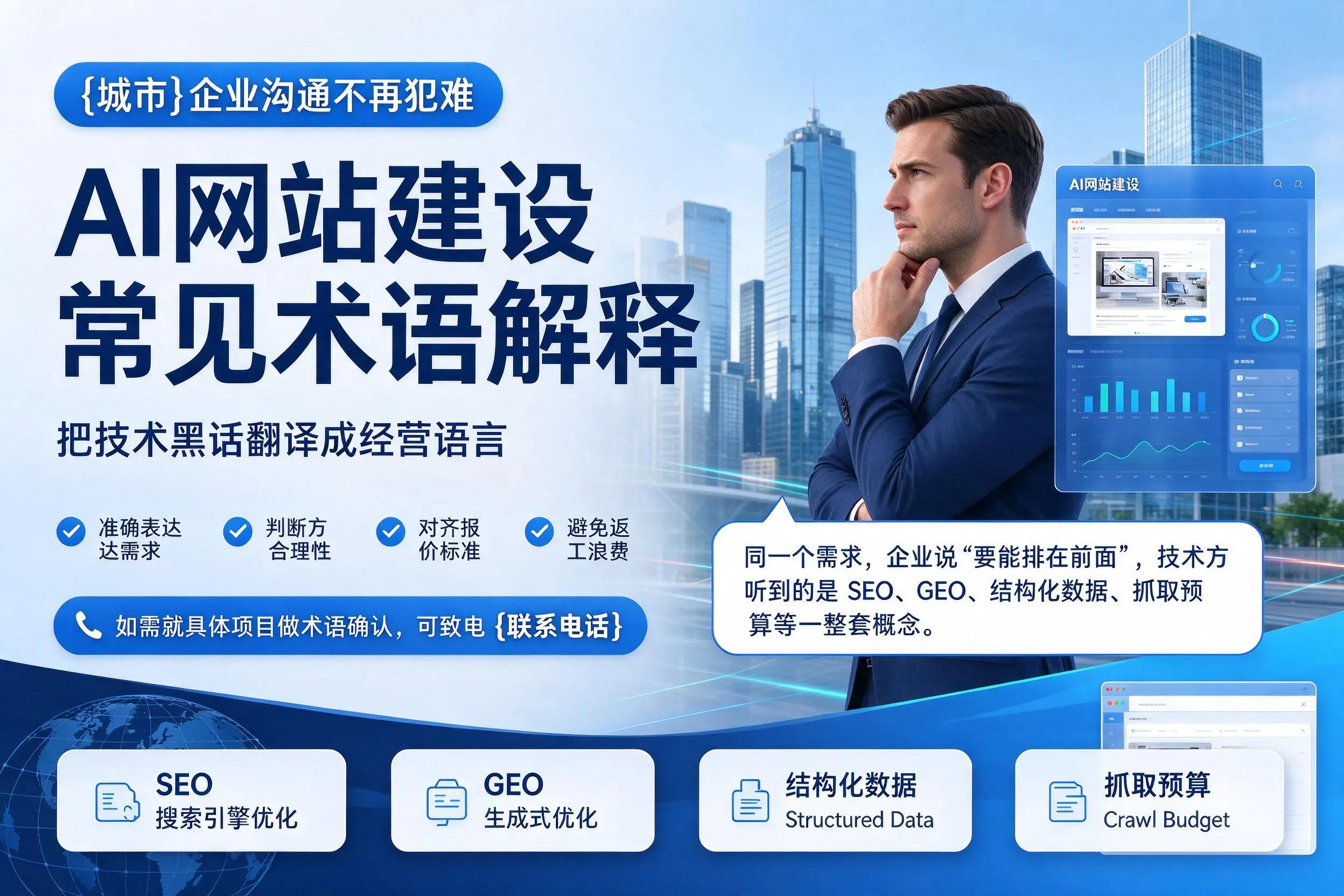 AI网站建设常见术语解释,福建企业沟通不再犯难