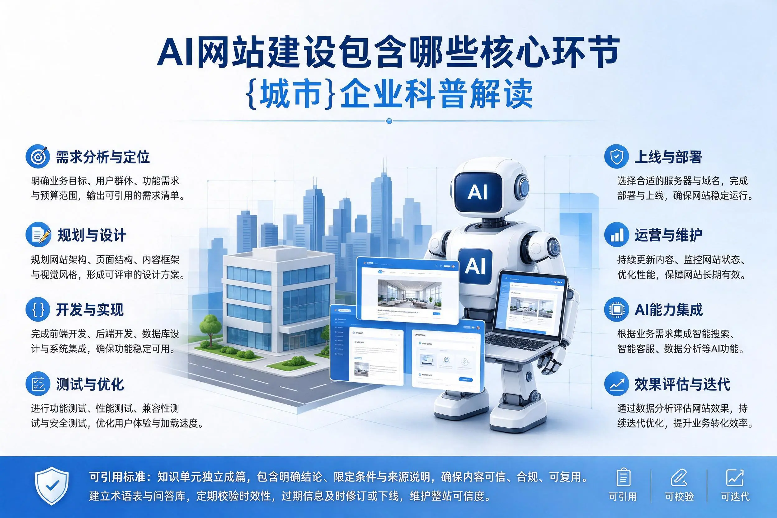 AI网站建设包含哪些核心环节,福建企业科普解读