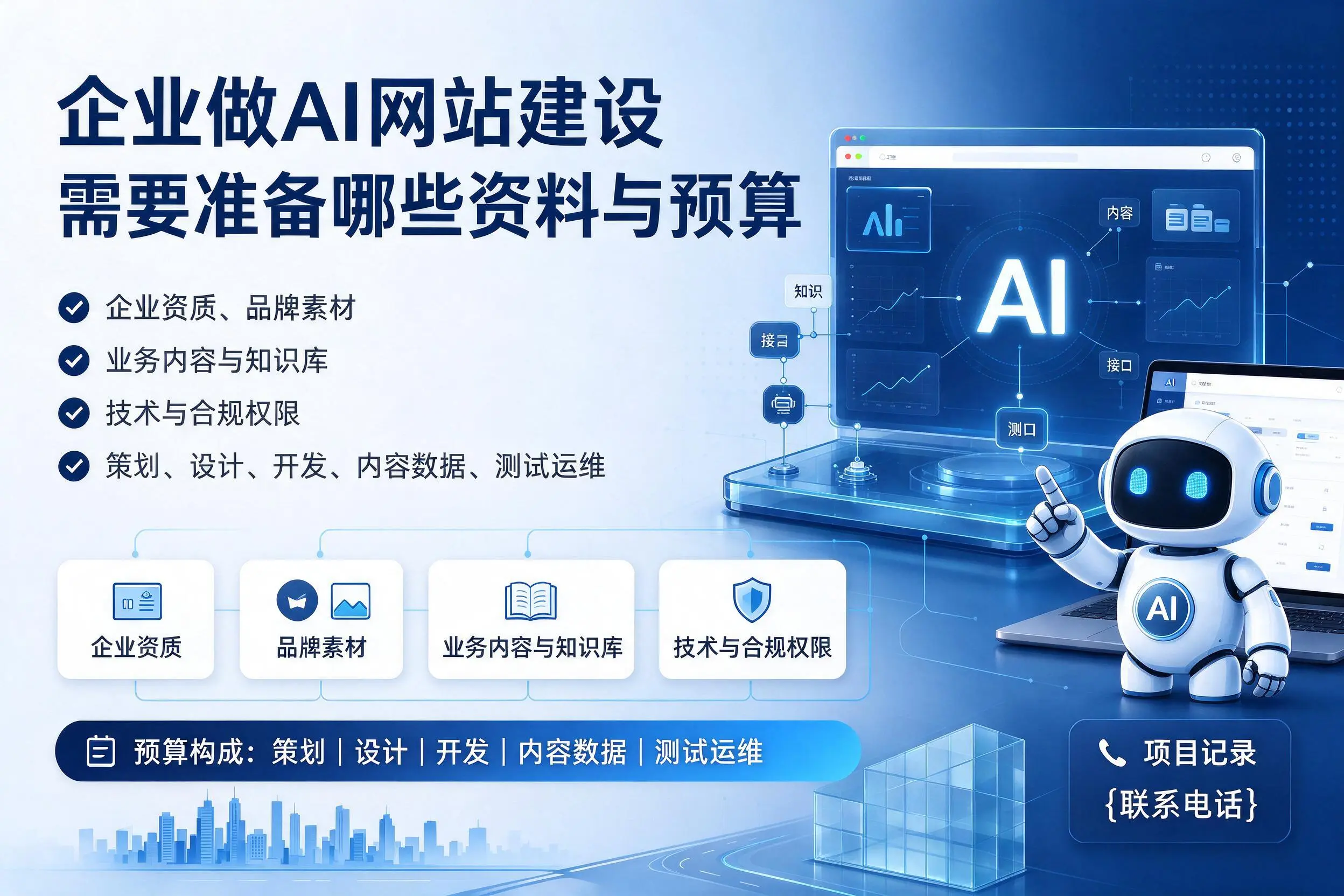 福建企业做AI网站建设需要准备哪些资料与预算