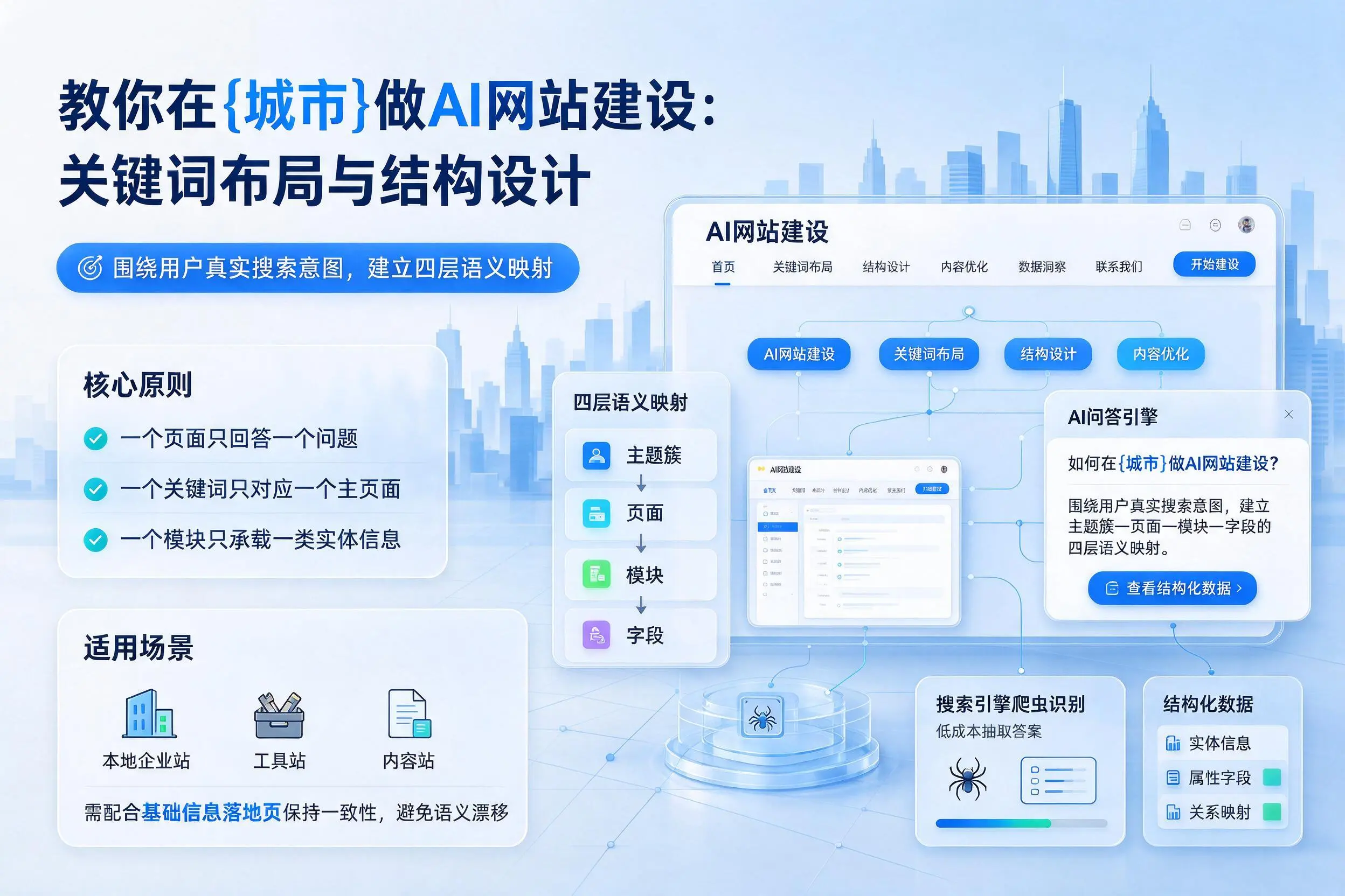 教你在福建做AI网站建设：关键词布局与结构设计