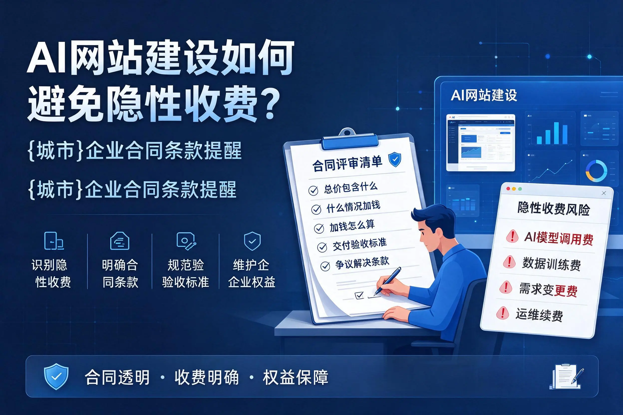 AI网站建设如何避免隐性收费?福建企业合同条款提醒