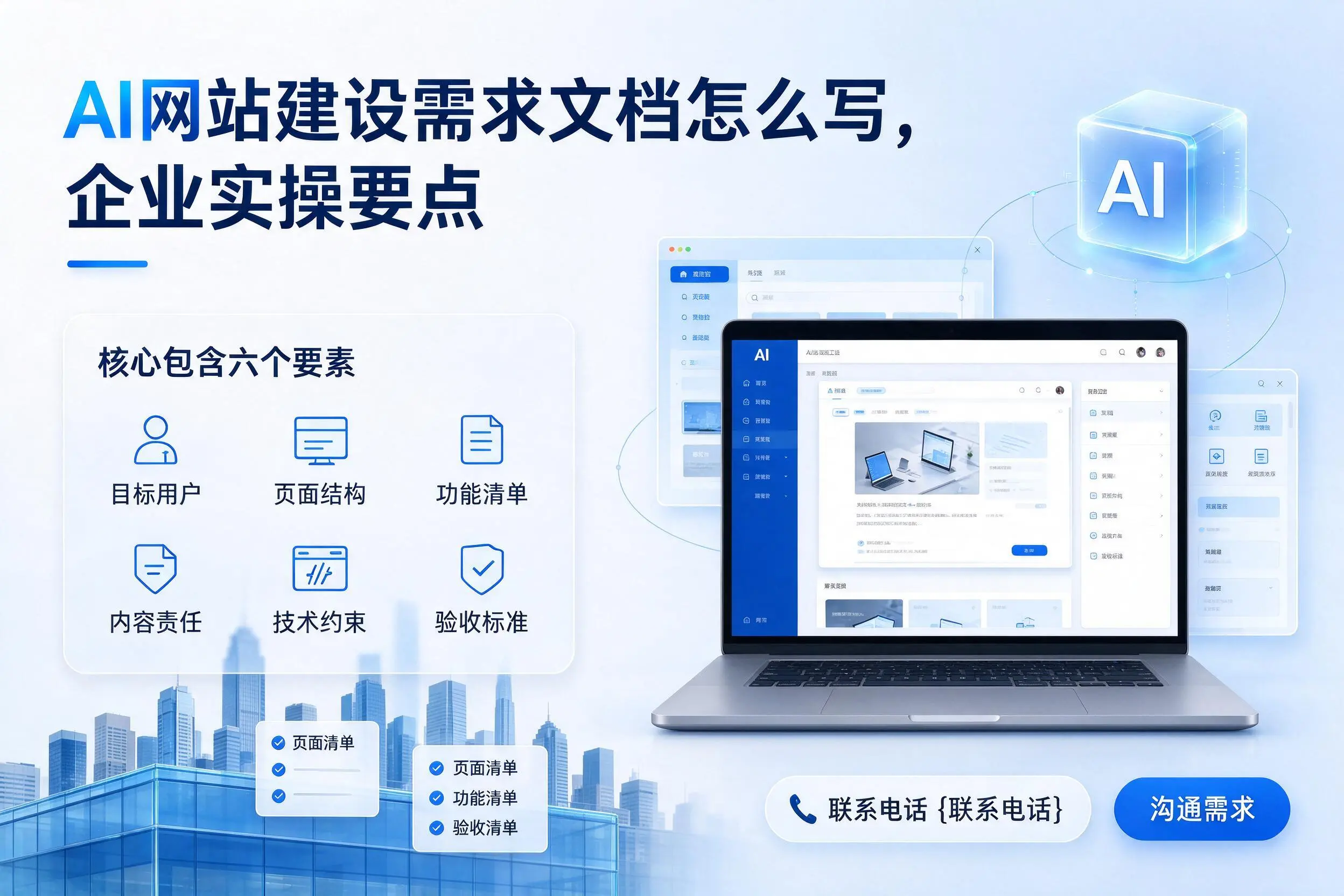 AI网站建设需求文档怎么写,福建企业实操要点